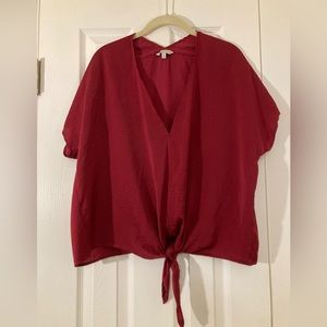 Lucky brand deep red top- medium